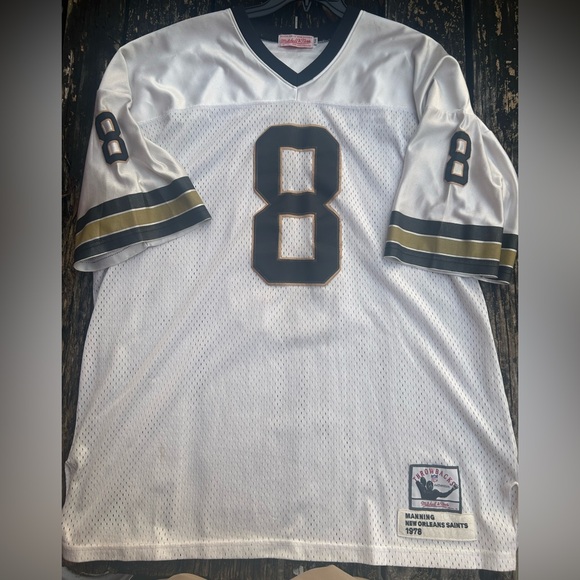 Mitchell & Ness Throwbacks New Orleans Saints #8 Archie Manning Stitched Jersey - Picture 4 of 7